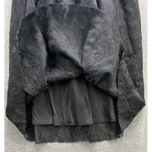 Whimsigoth Maxi Skirt Womens 6 Black Lace Fairy  Cottagecore Grunge Punk Witchy - Picture 12 of 16